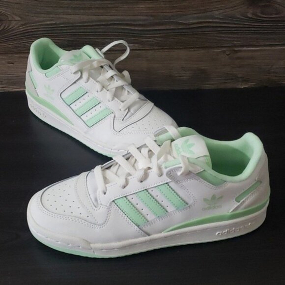 New Adidas Forum Low Womens White Mint Sneakers Size 7 Three Stripes Classic - Picture 2 of 10